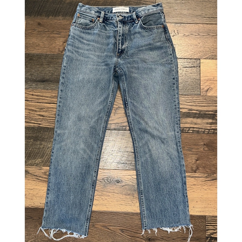 Aritzia‎ Denim Forum The Romy Mid Rise Classic Blue Jeans Sz 26